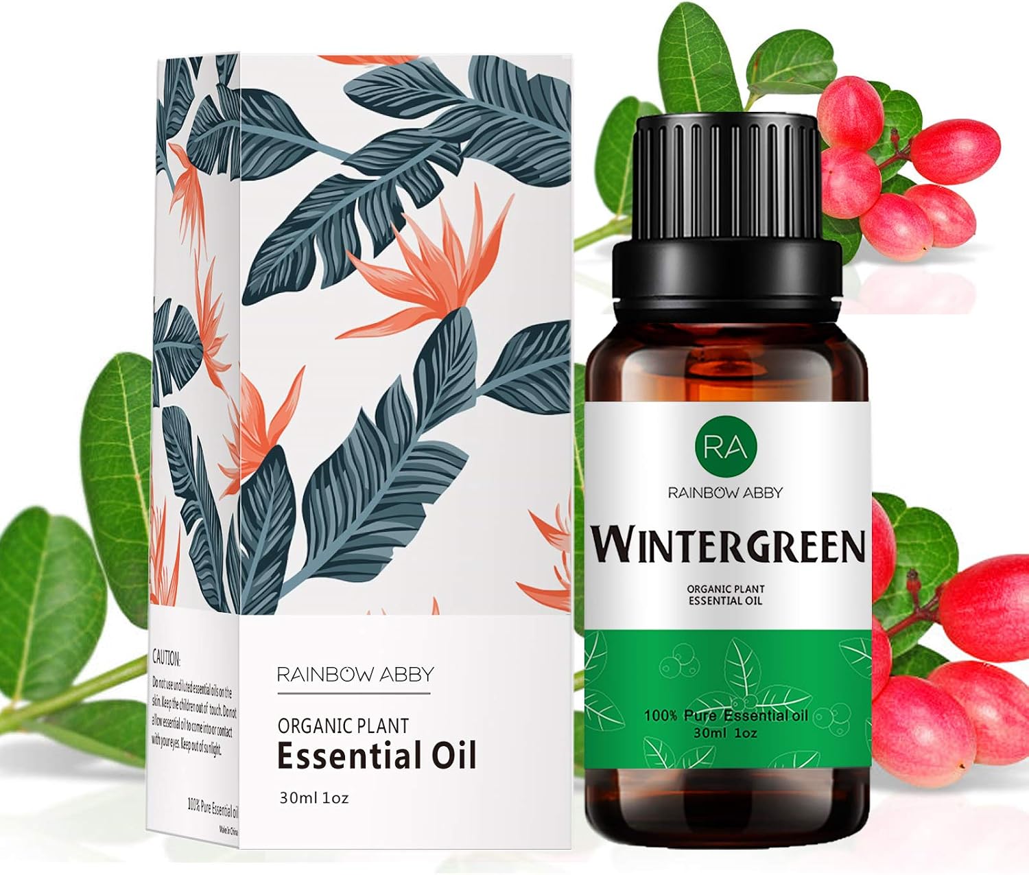 Wintergreen Essential Oil, 100% Pure Diffuser Oil Wintergreen Oil for Diffuser, Massage, Skin Care, Yoga, Sleep - 30ML