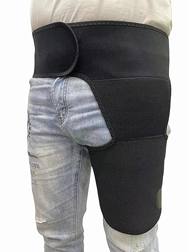 Soporte de cadera para aliviar la ciática, envoltura de soporte de ingle para cuádriceps, muslo, manga de compresión isquiotibial, artritis de
