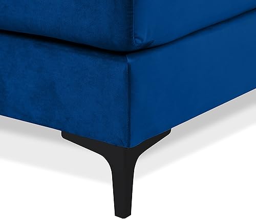 Miniatura 227 de Sofá modular moderno en forma de L, con diván extra ancho y patas doradas Gris,Negro -,Verde,Naranja,Gris oscuro,marino,Púrpura