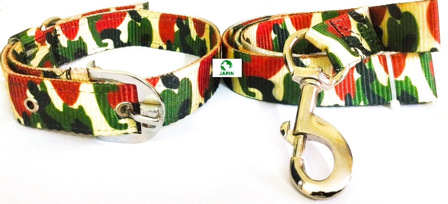 JAPIN Dog Adjustable Neck Collar Belts and Leash Set for Adult Dog Like Labrador Waterproof Durable Comfortable for Training Walking Runnng (Medium) (B0C81LPXT9) Amazon Price History, Amazon Price Tracker