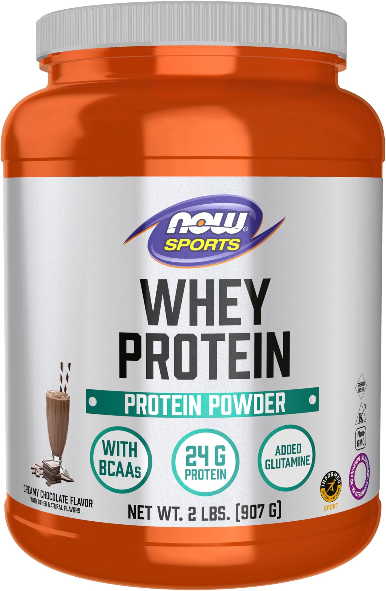 NOW Sports Whey Protein Dutch Chocolate - 2 Lb