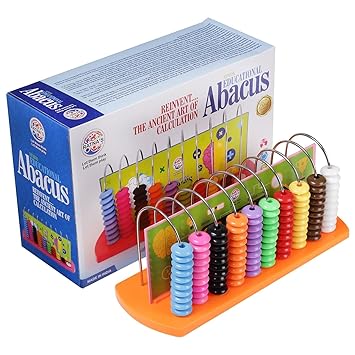 BKDT Marketing Educational Abacus Learning Tool Early Math Skills for Kids to Learn to Count, Add & Subtract with Colourful Beads - Mathematics Tool kit -Abacus Toys for Kids