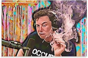 Stunning Elon Musk Smoking Poster: A Conversation Piece for Connoisseurs