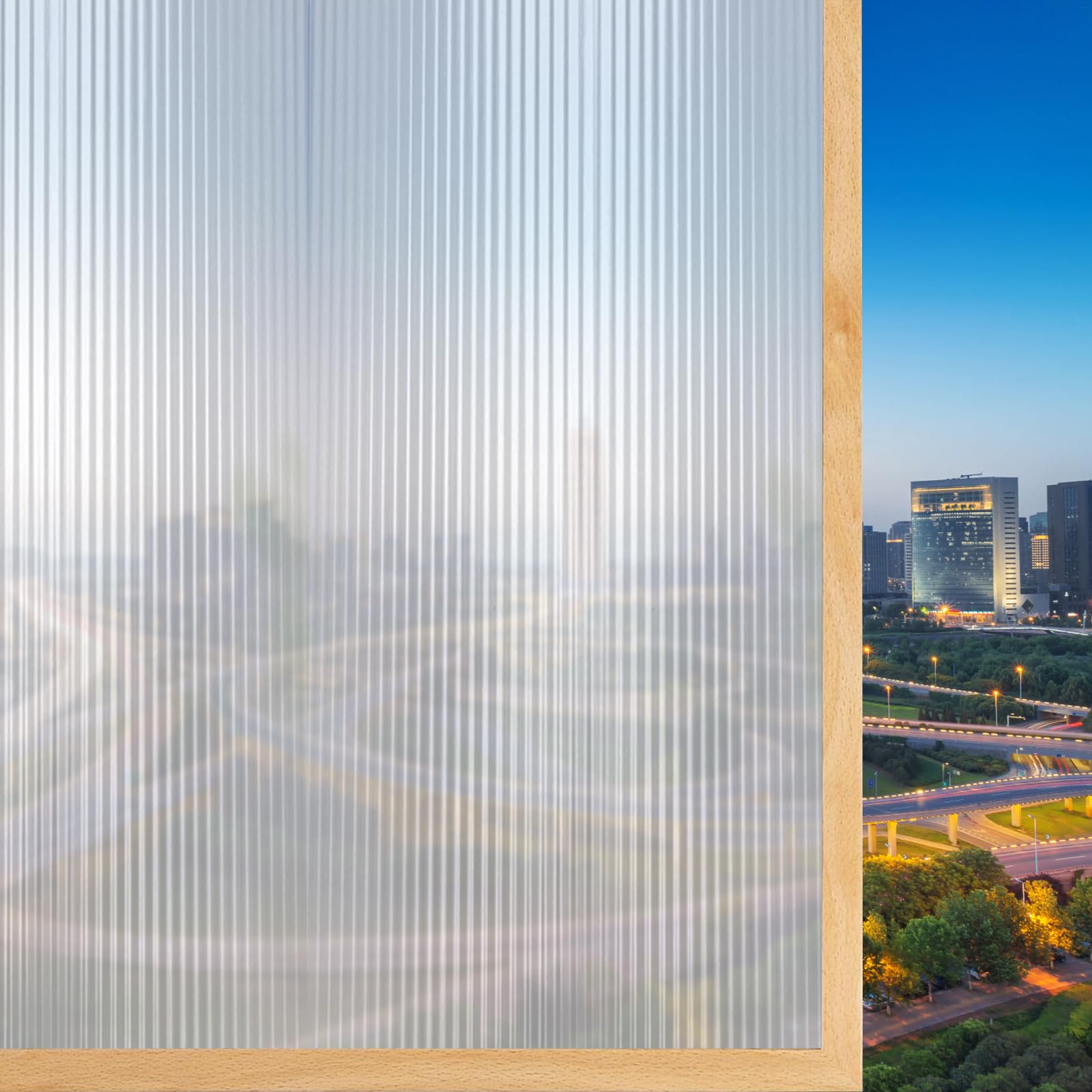 Glass Window Film 90 x 500 cm Blokująca Promienie Uv, Matowa, Nieprzezroczysta, Zdejmowalna, Przylegająca Elektrostatycznie, Samoprzylepna Folia Prywatności, Changhong 2