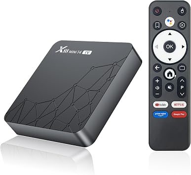 TV Box Android 14.0, HD 8K Android Box Rockchip RK3518mini Chip RAM 2G ROM 16G Support 1080p 2k 4k WiFi6 Enternet 10/100M Bluetooth 5.0 USB3.0 Supports 3D Smart TV Box with Voice Remote Control