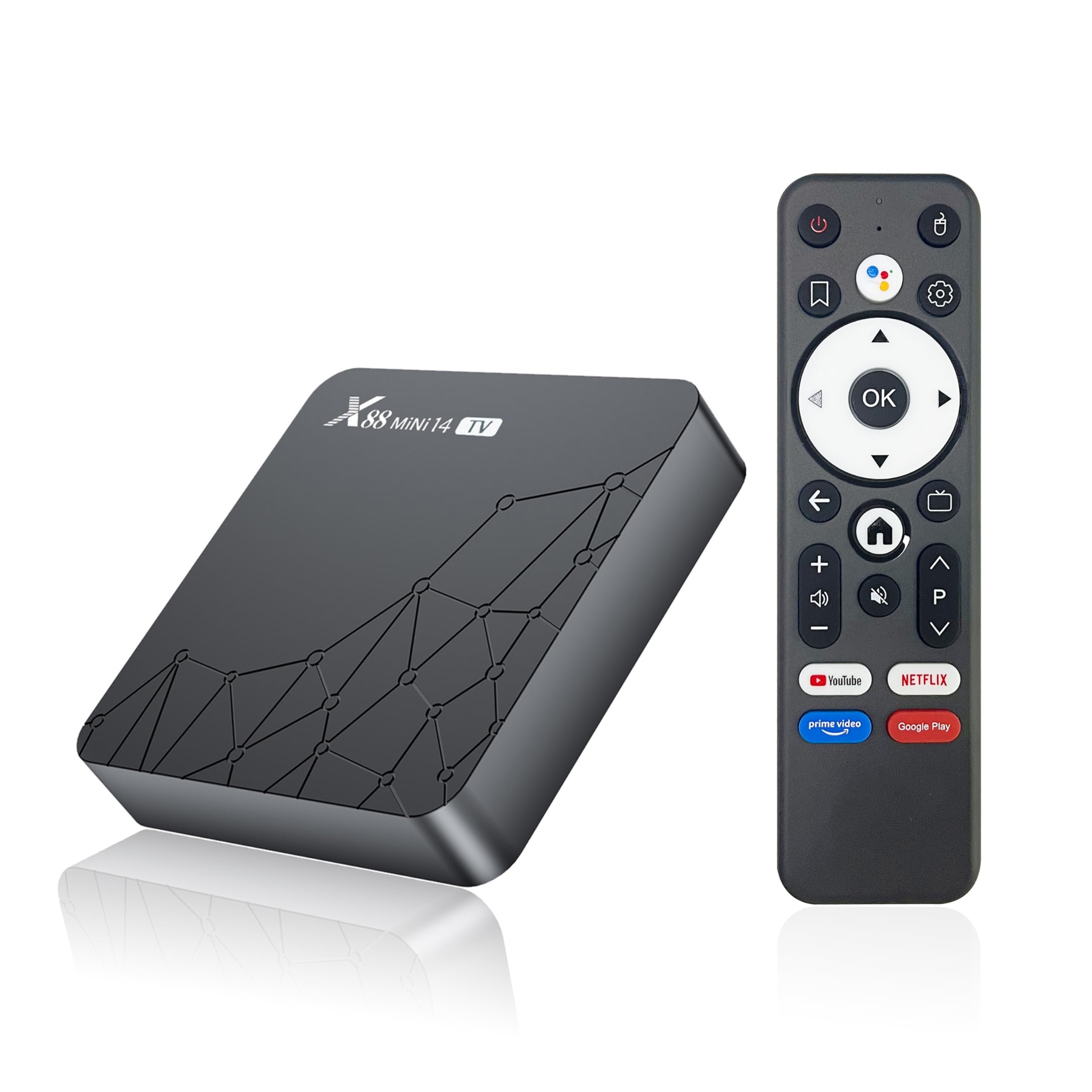 RUPA Android TV Box RK3518mini Android Box 14.0 avec RAM 2G ROM 16G WiFi6 Enternet 10/100M Bluetooth 5.0 USB 3.0 Support 3D HD 8K TV Box