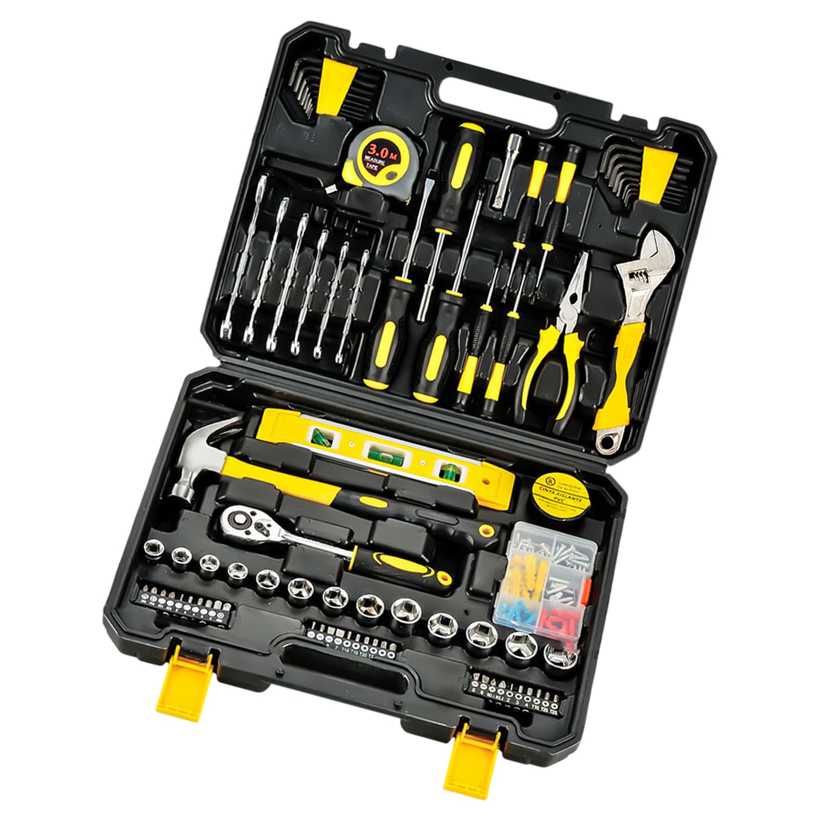 108Pcs Household Hand Tool Set Hardware Basic Tool Combination Package Mixed Set Car Repair Kits Easy to Use Wrench Screwdriver Socket Extension