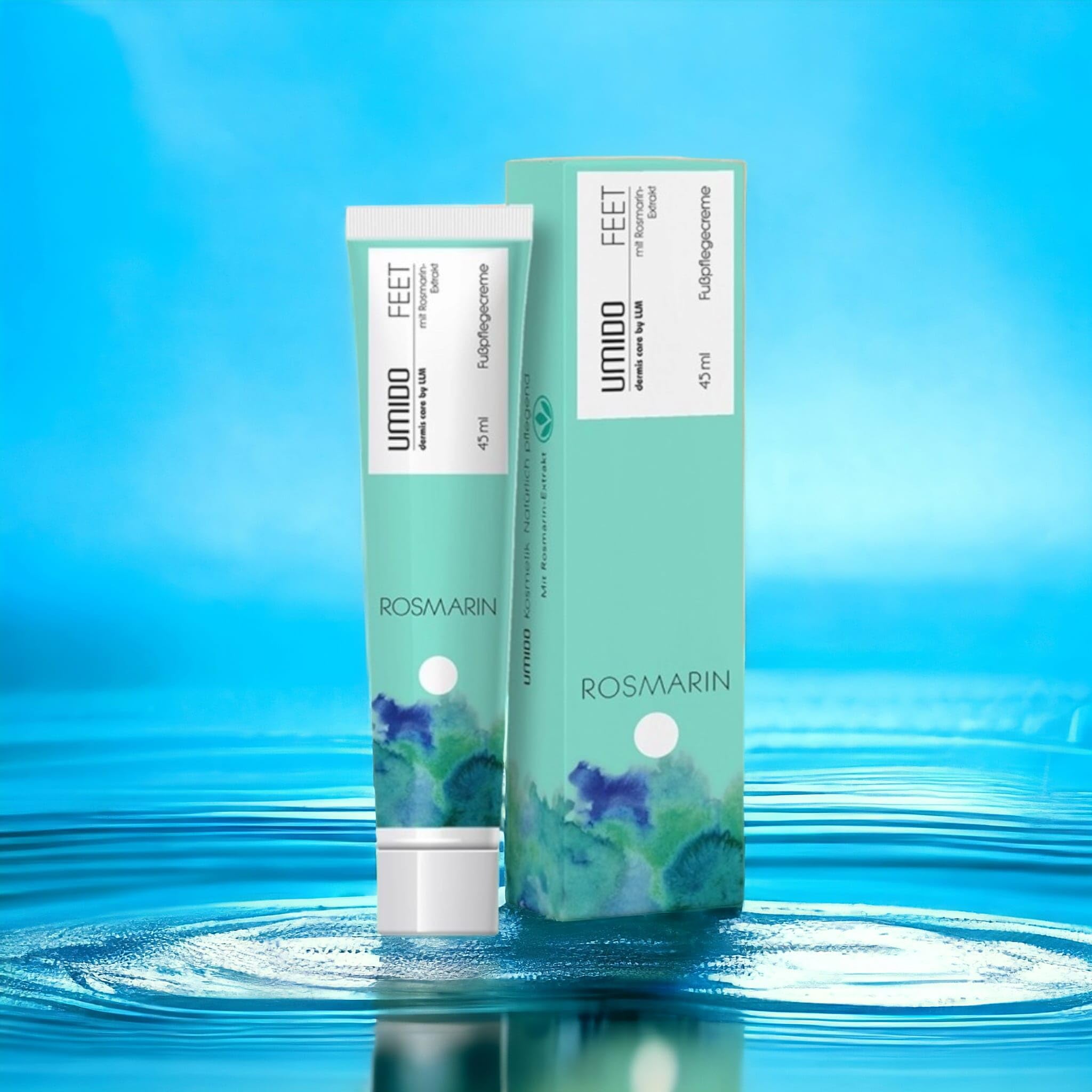 72x UMIDO Fuß-Creme 45 ml Rosmarin-Extrakt | Fußbalsam | Fußlotion | Pflegecreme | Fußpflegecreme