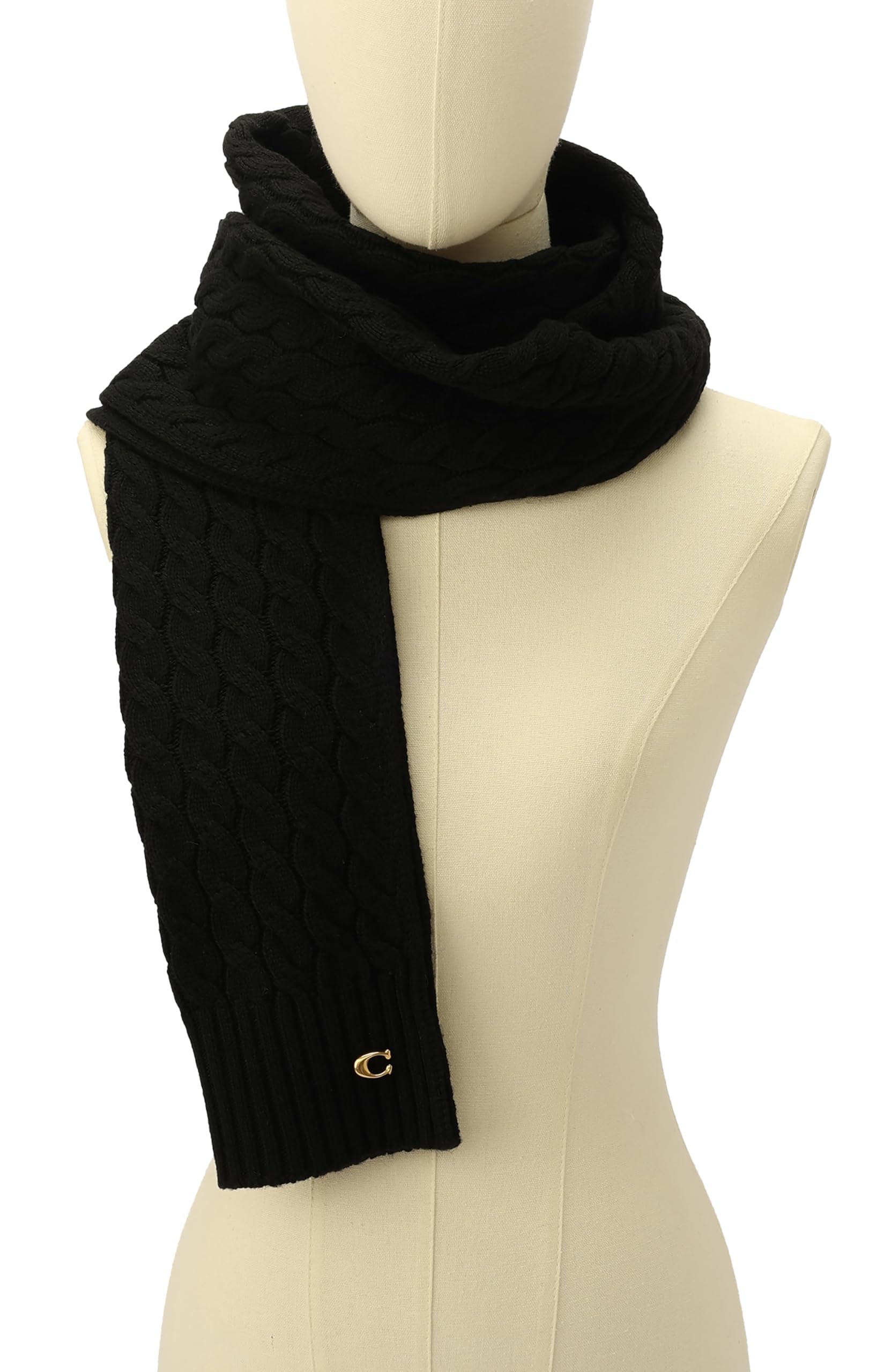 COACH Cable Knit Scarf Bufanda de punto Hombre