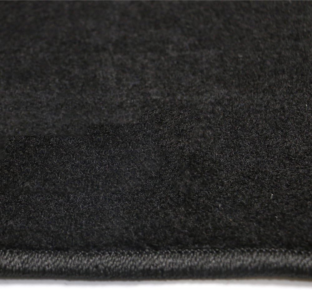 Floor Mats Compatible with BMW E60 Logo 5-Series, 2005-2010 Factory Fitment Front & Rear Nylon Car Floor Carpets Carpet Liner by IKON MOTORSPORTS, 2006 2007 2008 2009