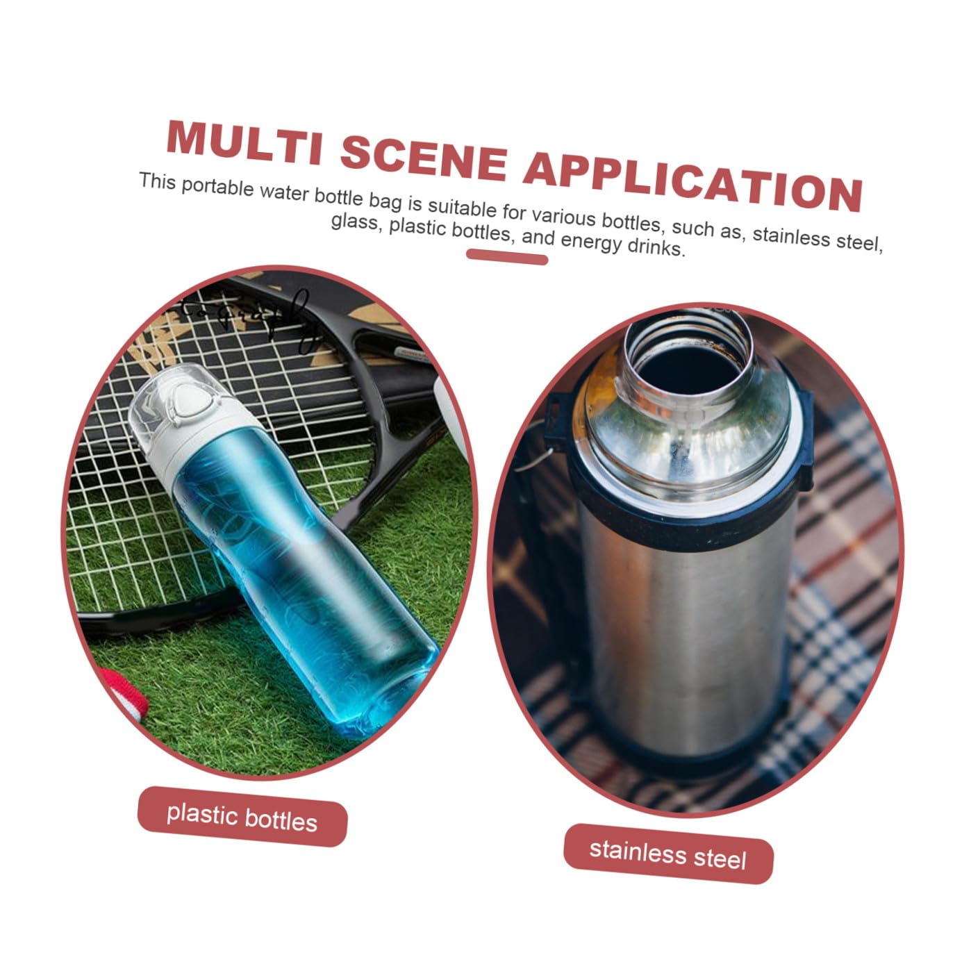 TOYANDONA Housse De pour Gobelet d'eau avec Bouteille De Sport pour Enfants Petit Réutilisable Étanche Isolé en Tissu Moderne