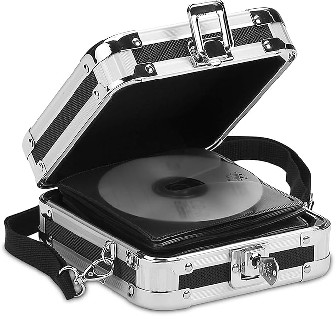 Vaultz Locking CD Case Holder 24 Disc Storage Capacity, 2