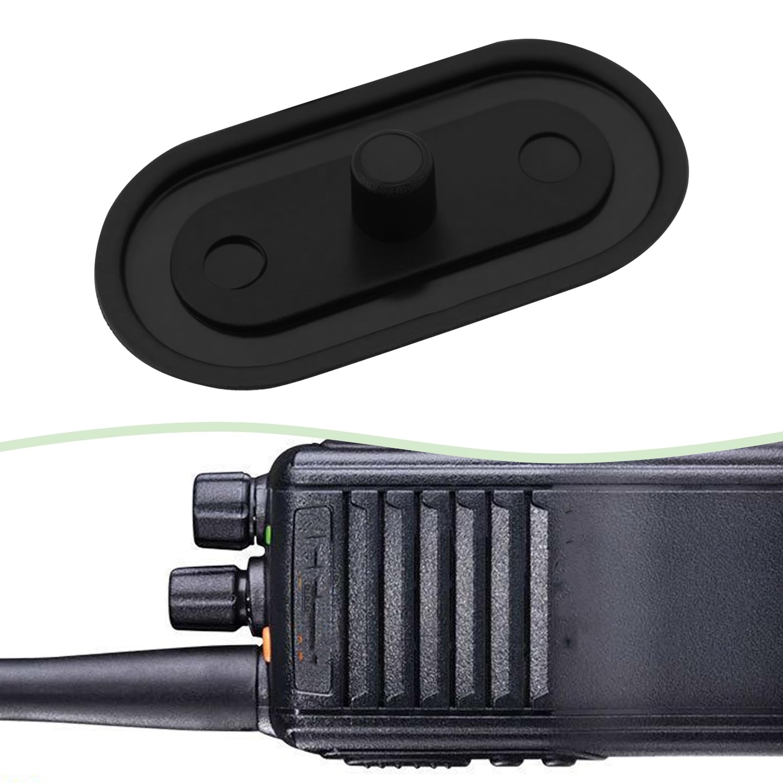 Briny River 2PCS Black PTT Launch Key Switch Button PTT Button Accessory 28.5x14.8mm Compatible with Motorola A10 A12 A10D CP110 Two-Way Radio - Image 3
