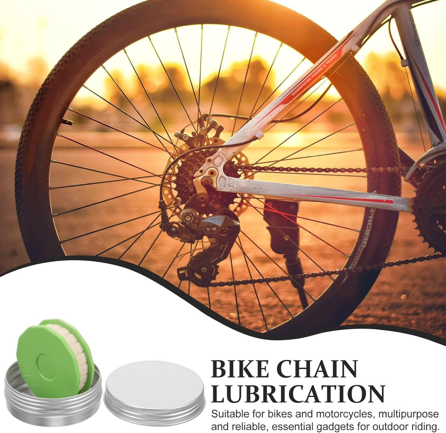 2Pcs Bike Chain Lubrication Tool Roller for Outdoor Riding