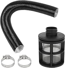25mm Diesel Heater Air Intake Pipe Hose with Air Intake Filter and Clamp fits for Webasto Air Top 2000 3500 STC, for Eberspacher Airtronic D2 D4 D4S, for Chinese Diesel Heater