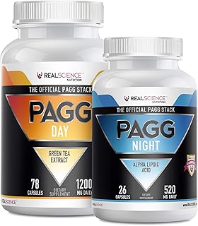 4 Hour Body by Tim Ferris, Fat Burning and Muscle Building Support, Green Tea Extract Day Supplements (78 Caps) and Alpha Lipoic Acid Night Supplements (26 Caps)