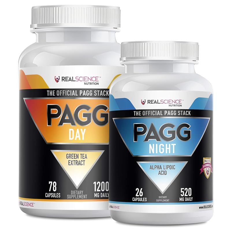 The Official Pagg Stack Suplemento de Ácido Alfa-Lipóico com Extrato de Chá-verde, Alho e Policosanol — 104 cápsulas