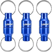 Vista 11 de LIXADA Soporte de liberación de red magnética para pesca Zinger Retractores de red de pesca con mosca, clip magnético, conector de red de aterrizaje