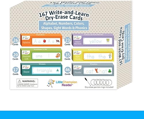 Miniatura 2 de Tarjetas Flash de borrado en seco  Letras de rastreo alfabeto colores formas números palabras de vista y fonía juego de borrado en seco  3 en 1