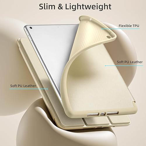 Miniatura 26 de Akkerds - Funda para iPad 10.2 2020, iPad 8ª generación/2019, iPad 7ª generación, con soporte para lápiz. Funda protectora premium con parte trasera