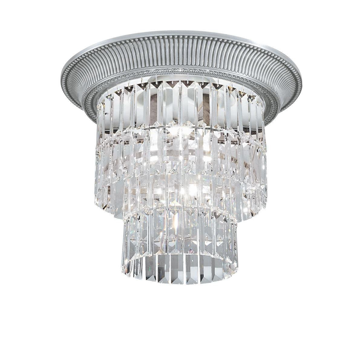 Kolarz Ceiling Light Milord Crystal Chrome Handmade,Made in Italy,Made with Swarovski Spectra