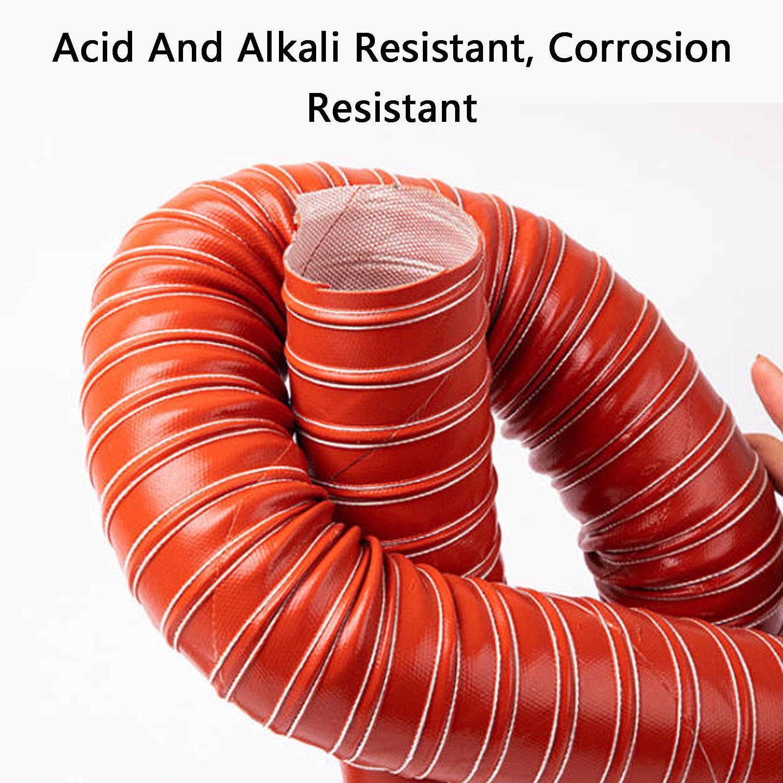 Manguera ExtraccióN Flexible​,Tubo Salida Gases Calentador,Tubo Flexible Campana Extractora,Tubo Extractor De Aire Acondicionado,Conducto De Aire De Silicona Resistente Al Calors