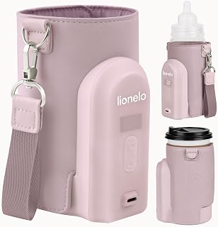 LIONELO Thermup Go Evo Bärbar Flaskvärmare för Resor, USB-C Laddning | 5 operating temperatures from 38 to 122 °C, USB-C charging, up to 9 hours of operation, LCD display