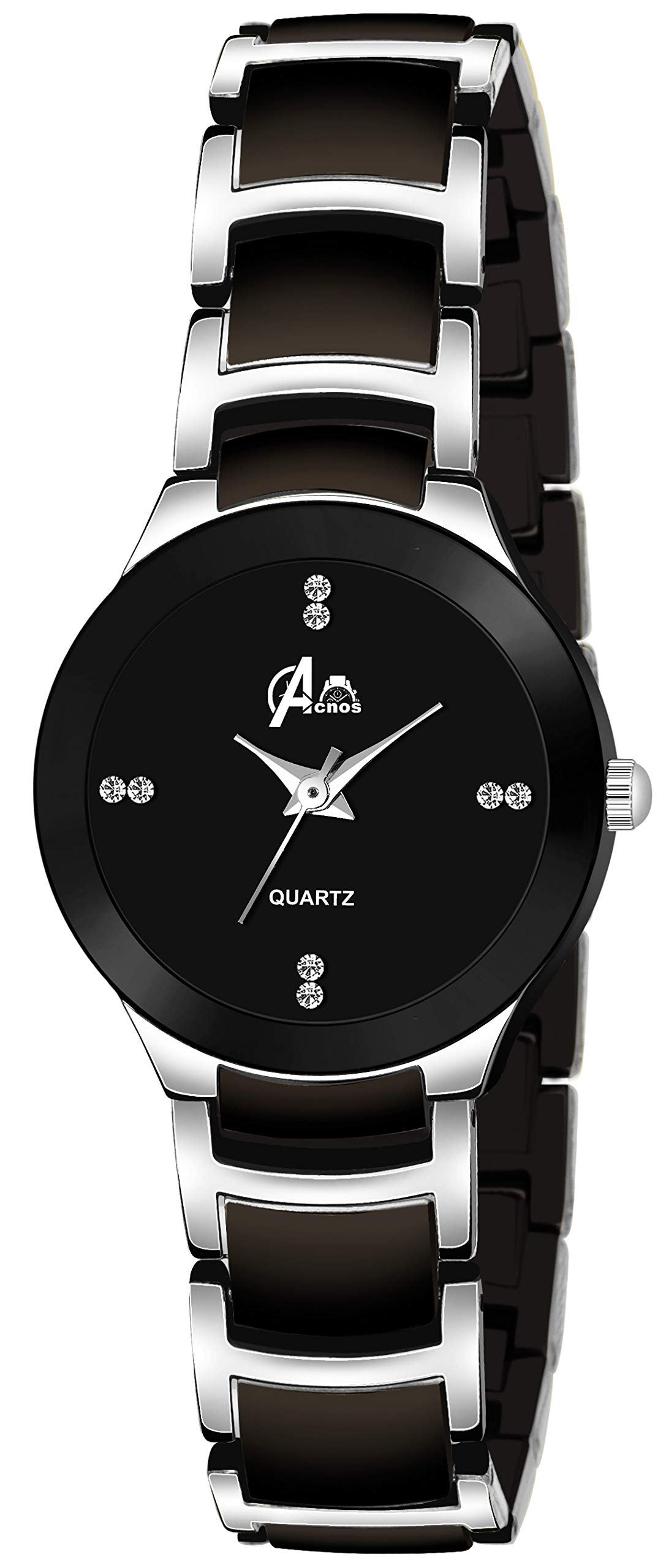 Acnos Stainless Steel Premium Dress Analogue Women Watch(Black Dial Silver Colored Strap), Silver Band (B08WCPNG68) Amazon Price History, Amazon Price Tracker