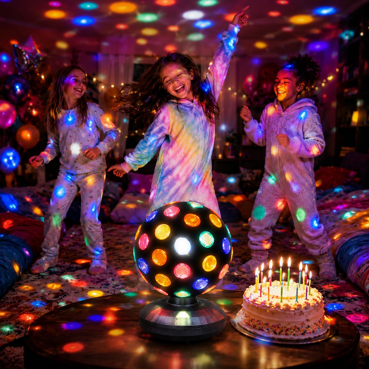 Boule disco rotative pour la maison, l'école, les fêtes, les rassemblements et les événements (lumière disco de 22,9 cm)
