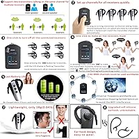 Vista 2 de EXMAX 2.4G Wireless Audio Tour Guide System Whisper Microphone Voice Transmission Church Translator Interpreter Device Simultaneous Interpretation