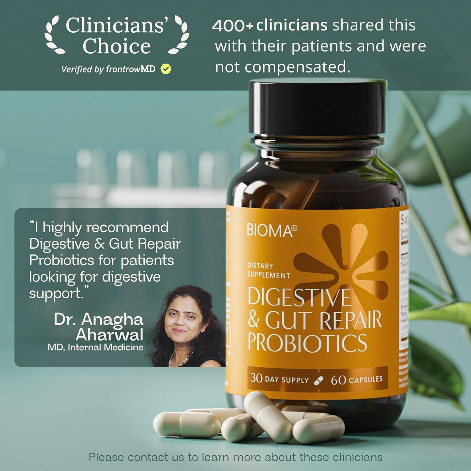 BIOMA Probiotics for Digestive Health 10 Billion CFU - 5-in-1 Gut Health Supplement with Prebiotics & Enzymes - Bloating Relief for Women & Men - Delayed Release (60 Capsules - 30 Day Supply) - Image 5