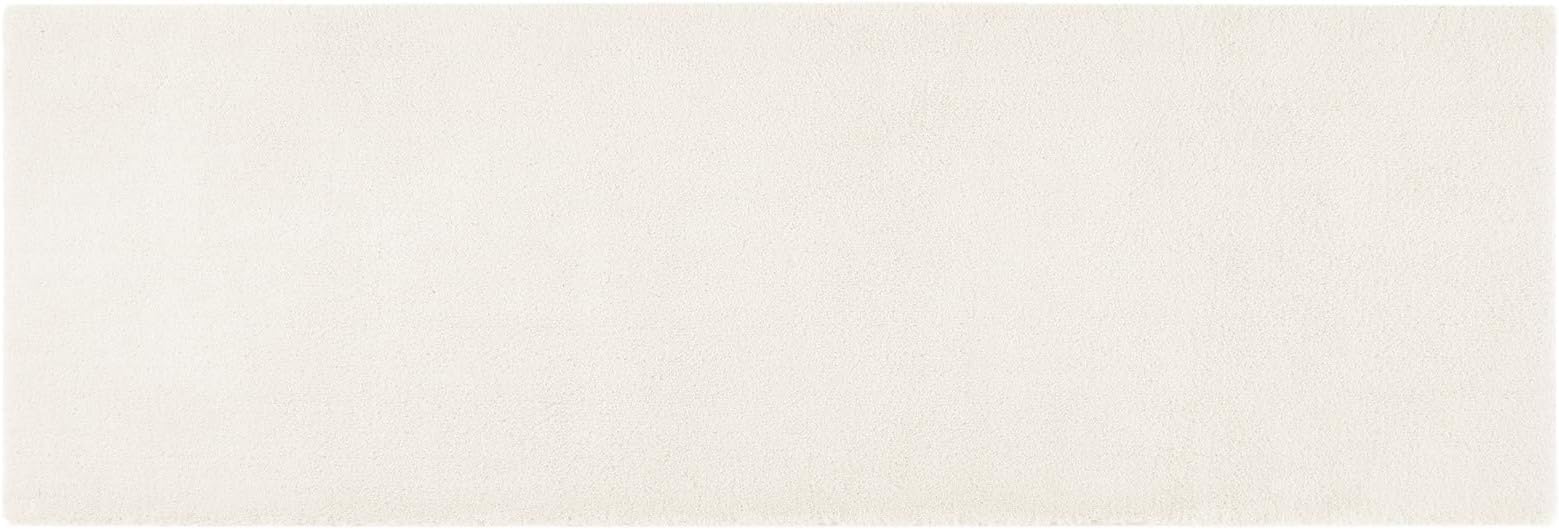 MADISON PARK SIGNATUREMADISON PARK SIGNATURE Marshmallow Bathroom Rug Non Slip, Luxrurious Plush Bath Mat, Absorbent, Quick Dry, Spa Design Bath Room Décor, 24x72, Ivory
