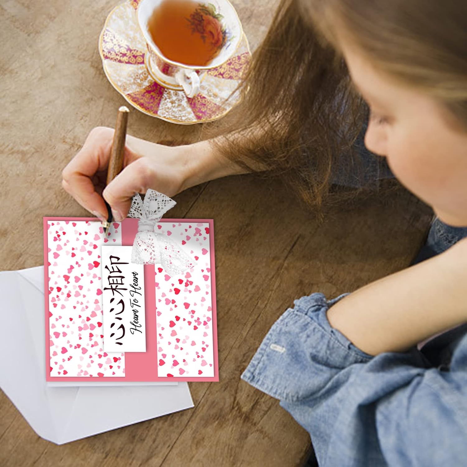 PH PandaHall Word Silicone Stamp Chinese Blessings Rubber Stamp Clear Stamp Craft Seal Stamp Decor Paper Stamps for Chinese New Year Birthday Card Making Photo Album Journal DIY Scrapbooking