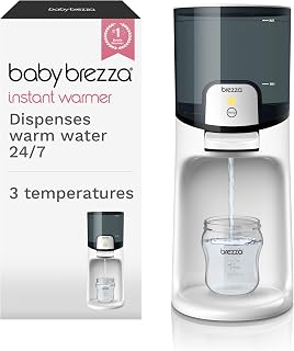 Baby Brezza Instant Formula Bottle Warmer: 24/7 Warm Water Dispenser, 3 Temps, 50oz Tank, Safer Than Kettle