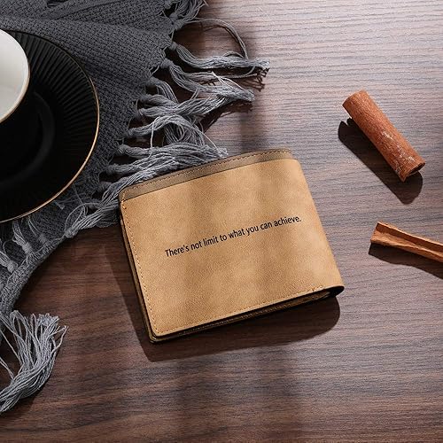 Miniatura 6 de Lovejewelry Carteras personalizadas para hombres, cartera de piel grabada con fotos para papá e hijo, Style 6, Vintage