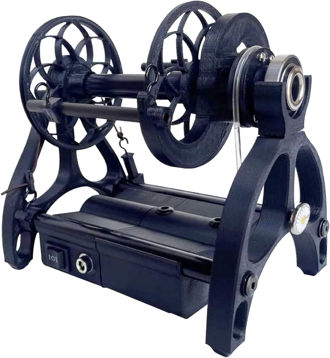 Electric Fiber Spinner, Electric Spinning Wheel, Can Forward and Reverse Switching,800rpm Maximum Speed,Can Be Connected to A Mobile Power Supply