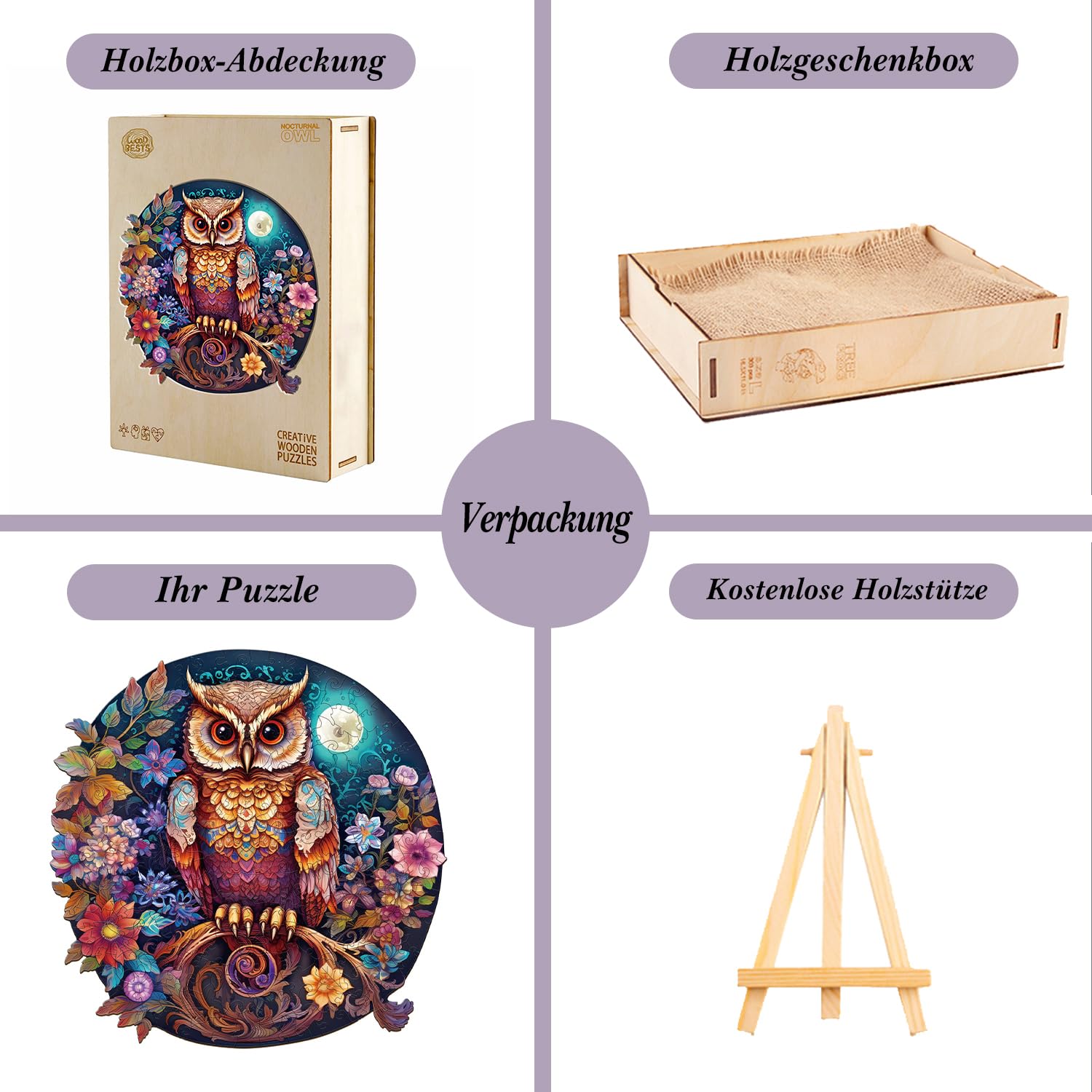 Jigfoxy Houten puzzel voor volwassenen, houten puzzel van Bengaals Jigfoxy Houten puzzel voor volwassenen, houten puzzel van Bengaals