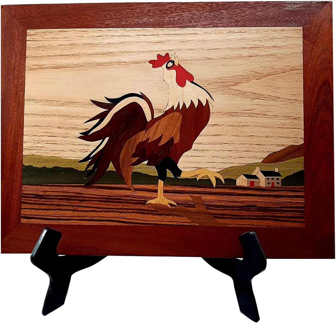 Cove Morning Call Marquetry Kit Large Wooden Picture Artworks with Frame DIY Craft Set