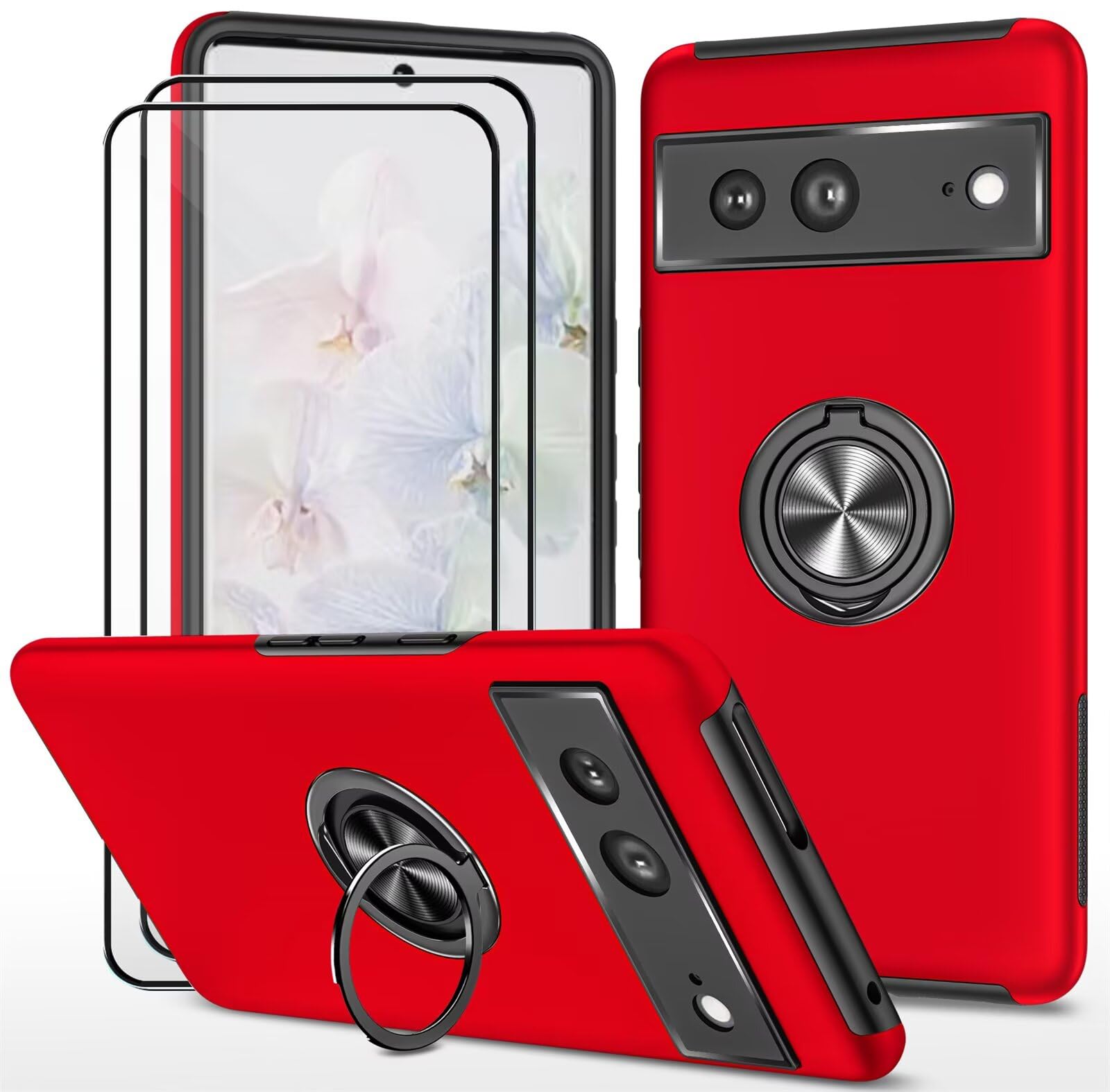 ICatchy Custodia Per Google Pixel 8 Trasparente Antiurto Con 2 Pellicole In Vetro Temperato