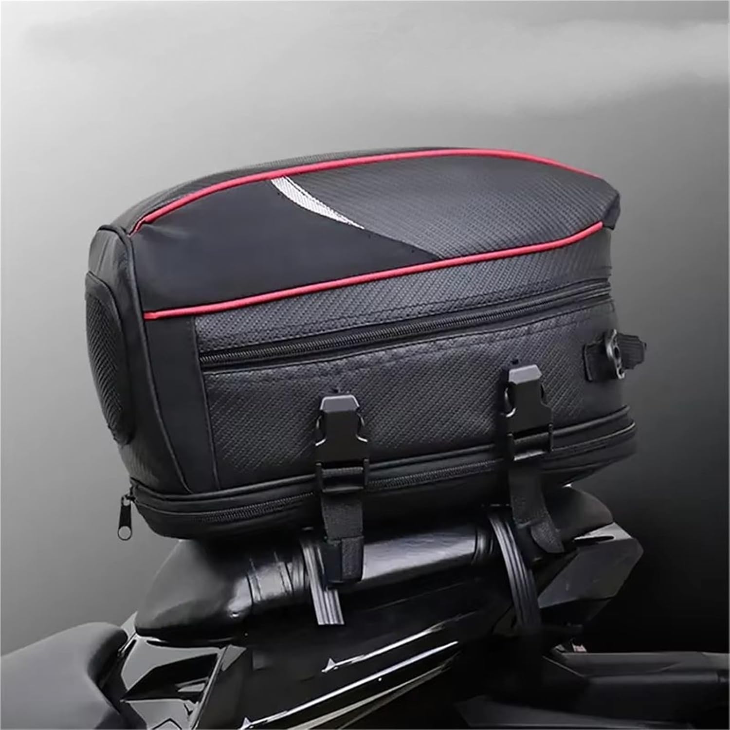 ツーリングバッグ バイクテールバッグ 22L-34L 拡張可能 デュアルユース リアシートバッグ バックパック付き ツーリング シー