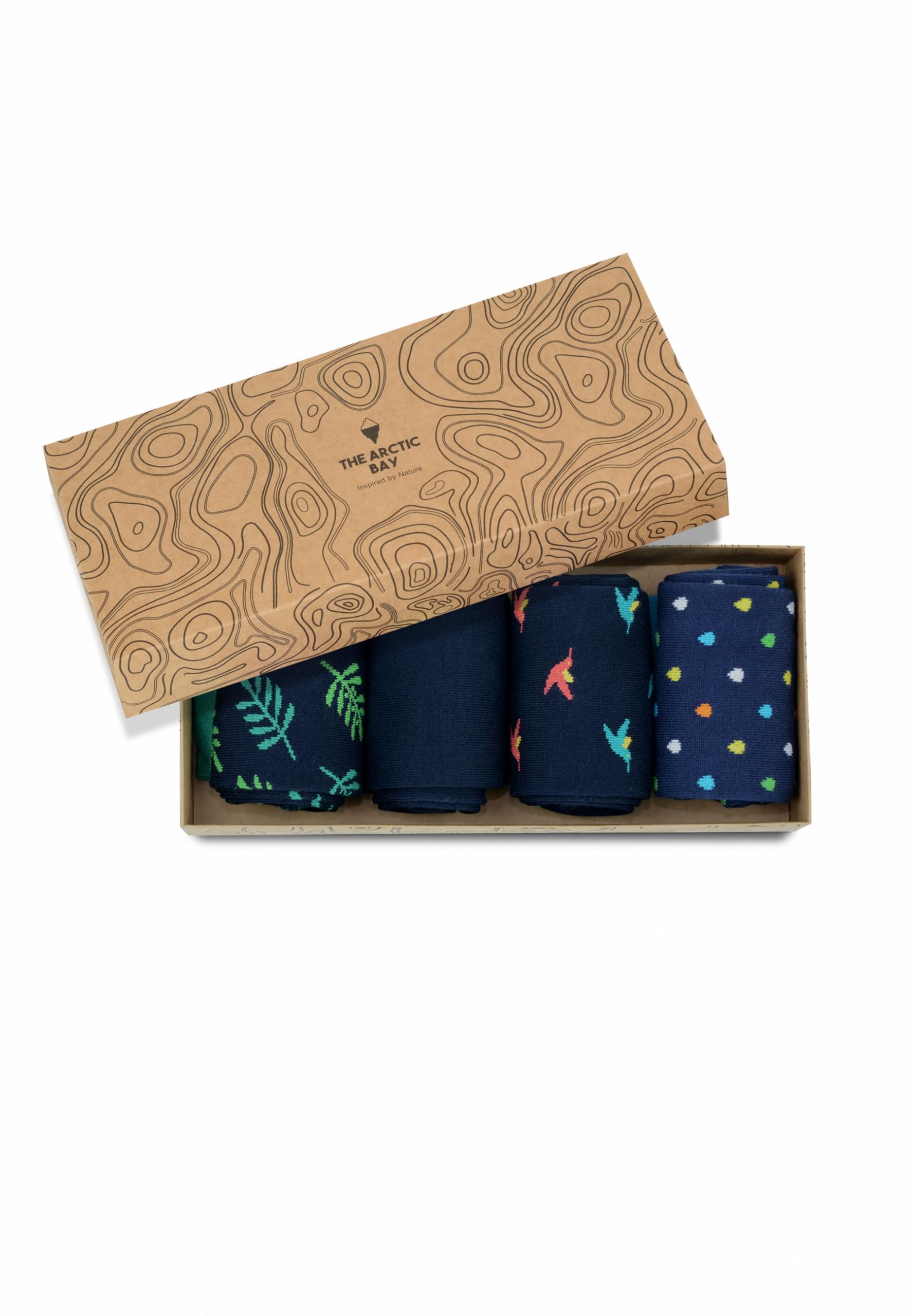 Calcetines de Algodón Orgánico, 4 Pack Deep Blue