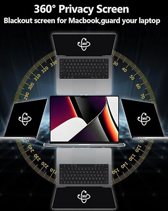 Easy On/Off Magnetic 360 Privacy Screen Filter Compatible with Macbook Neo 13 inch(A3404), Anti Glare Laptop Privacy Screen Shield- UV block