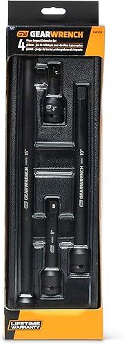 Miniatura 9 de GEARWRENCH Juego de extensión de impacto de accionamiento de 1/2" de 4 piezas de 3", 5", 10" y 15" - 84950N