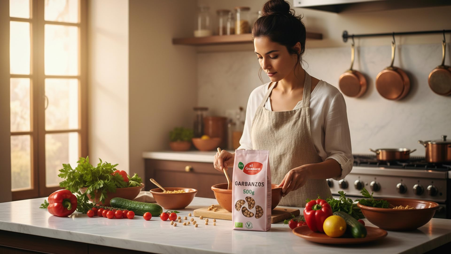 El Granero Integral - Garbanzos Ecológicos Bio 500 g - Legumbres Ecológicas Ricas en Proteína Vegetal y Fibra - Fuente de Energía Natural - Garbanzos Secos Naturales - Aptos para Veganos