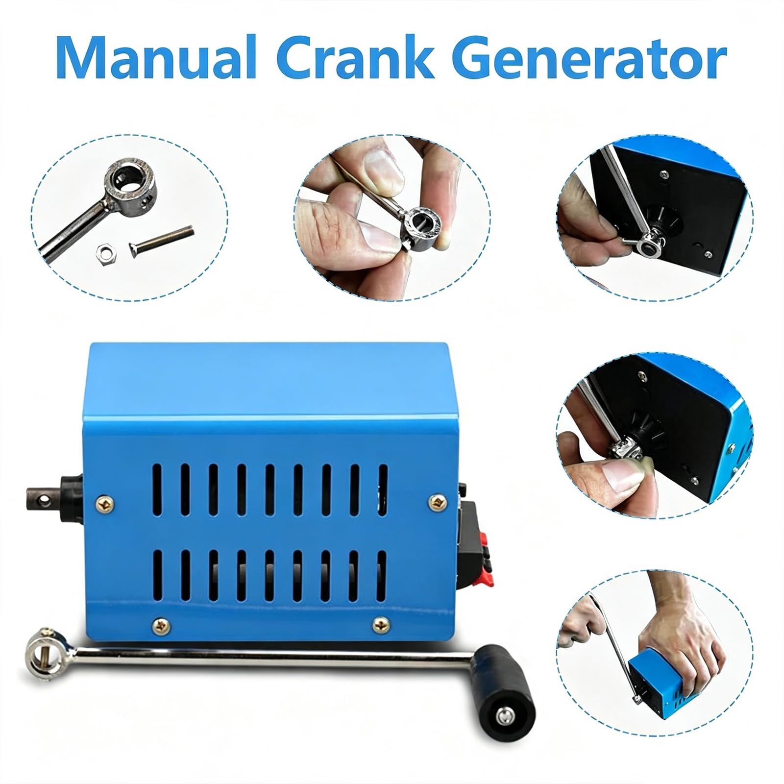 Handkurbelgenerator 20w Manueller Freistehender Generator | Tragbarer 2000rpm Handkurbelgenerator Notfall Manuelle Stromversorgung Für Camping Wandern Und Stromausfälle