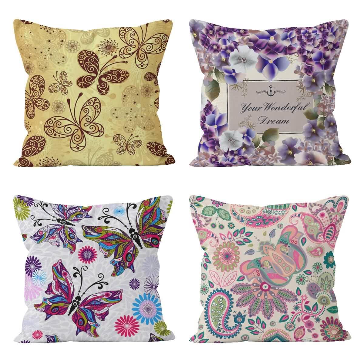 Tissu de lin housse coussin pour decorer votre salon de jardin retro