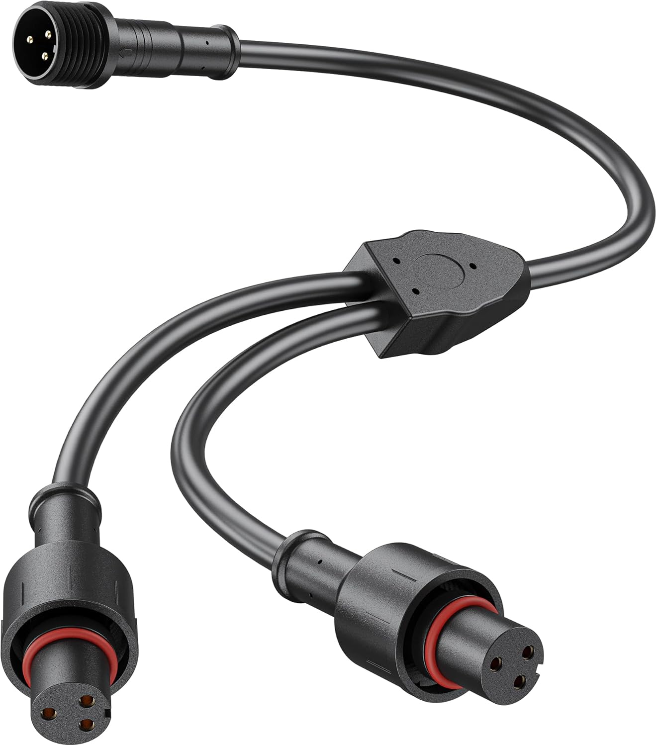 Y-Splitter for Govee Outdoor Strip Lights, Neon Rope Lights, Garden Light, (1 Male to 2 Female) Y-Shaped Extension Cable for Govee ‎H6176 H6173, H61A9, H7086, H70A3 ‎H70A2