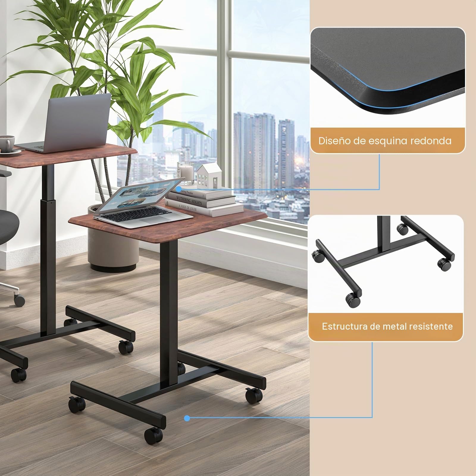 LIFEZEAL Escritorio Elevable de Pie para Portátil (Negro)
