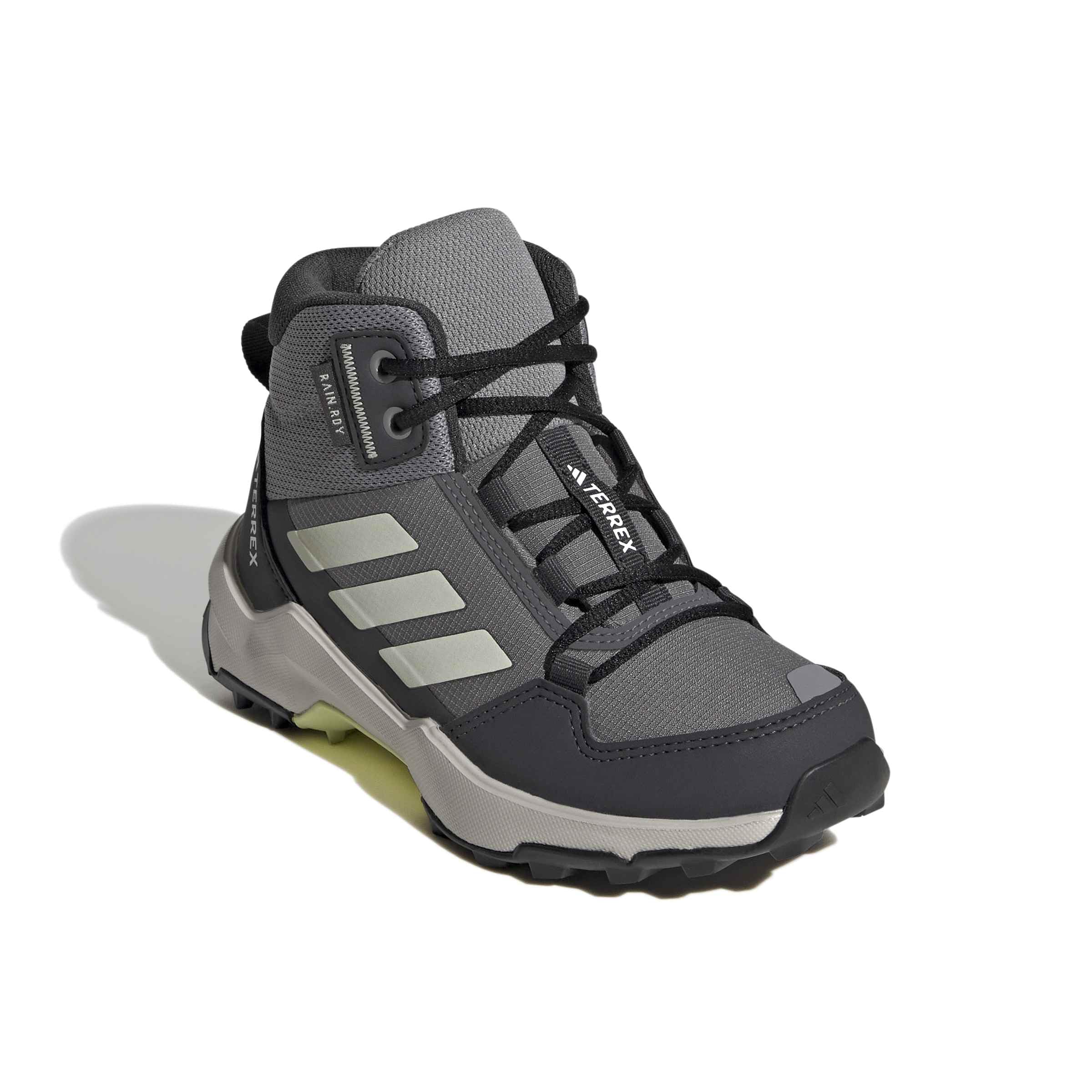 adidas Uniseks - dzieci Terrex Ax4R Mid Rain.Rdy Hiking Shoes, grey four/Dual Yellow/carbon, 32 EU