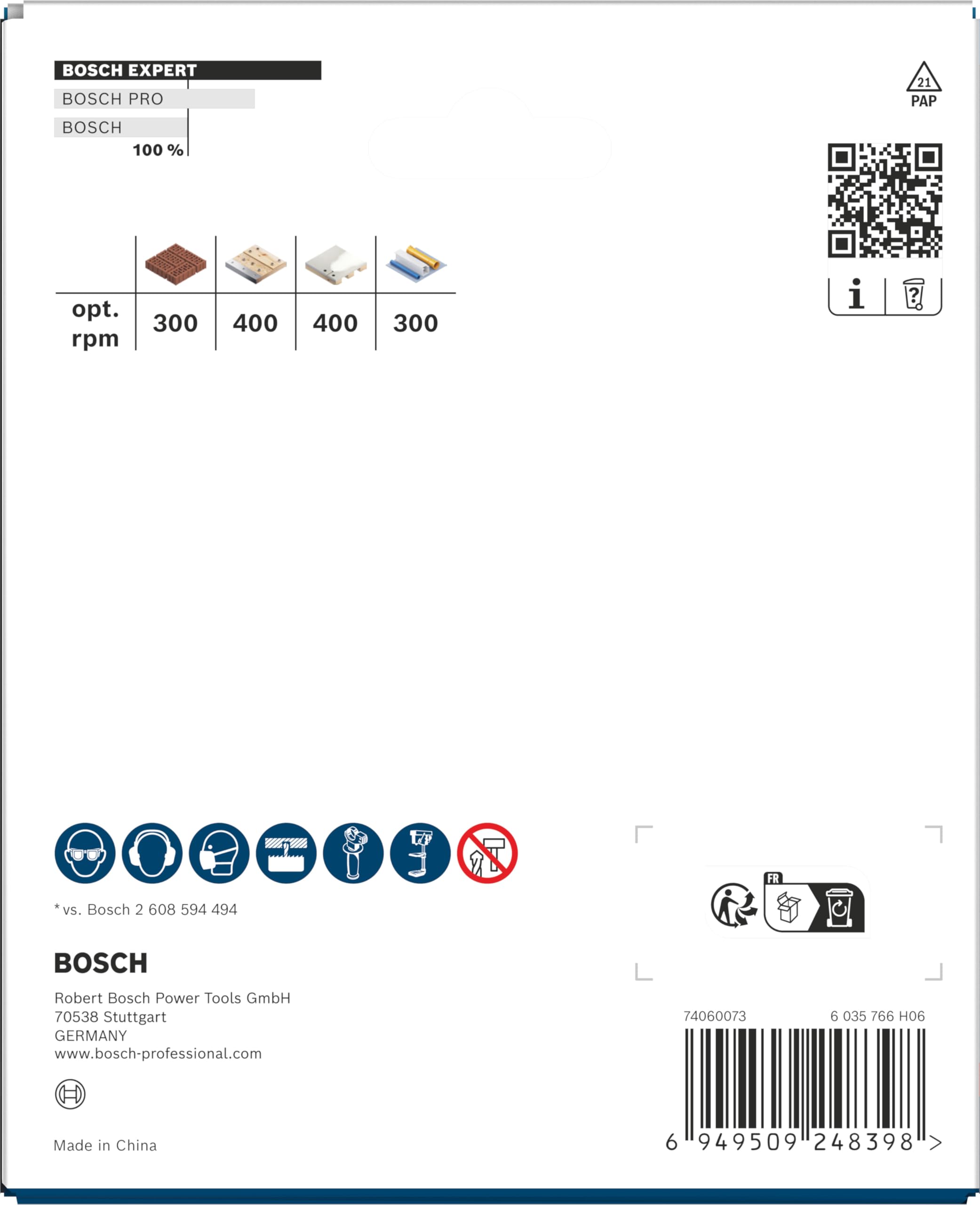 Bosch 1x Scie trépan EXPERT (pour Bois résineux, Panneau aggloméré, Ø 102 mm, Professional Accessoire Perceuses)